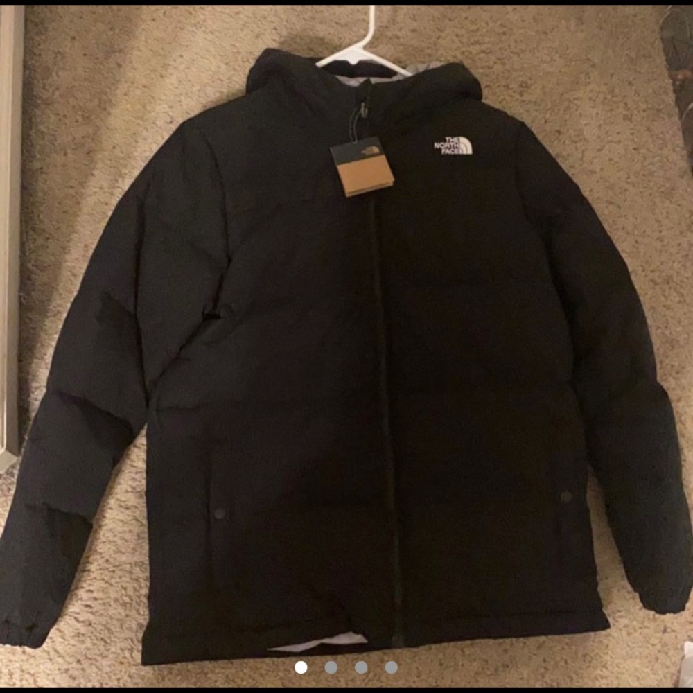 black NorthFace puffer coat